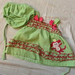 Baby girl dress with matching diaper cover